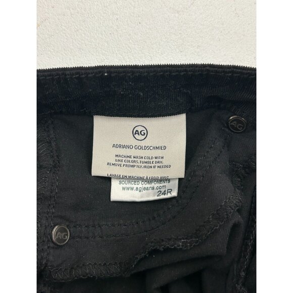 AG Adriano Goldschmied Womens The Legging Ankle Super Skinny Black Corduroy 24R - Picture 9 of 13